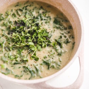 Vegan Creamy Cauliflower Kale Soup Veggiekins