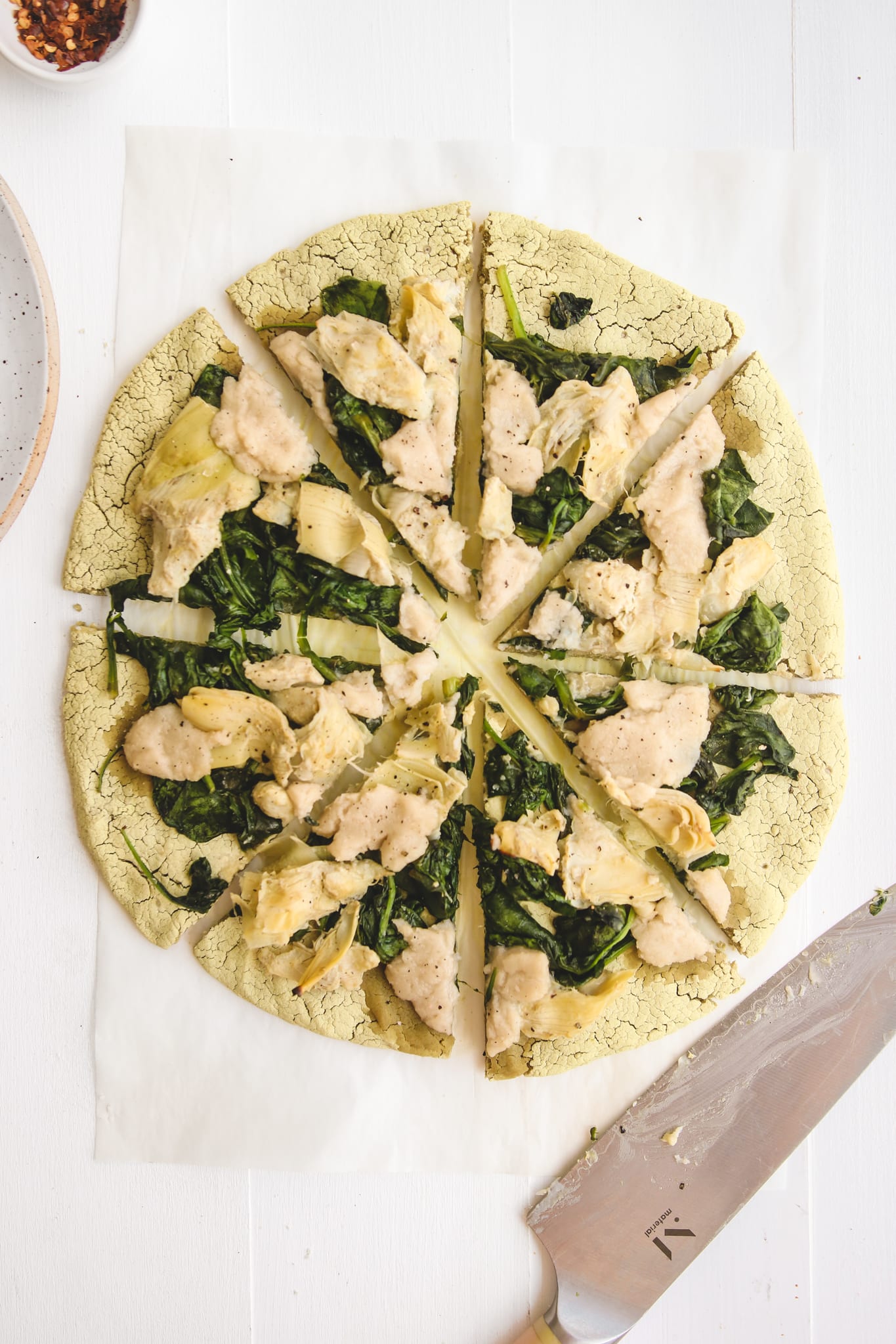 easy vegan spinach artichoke pizza veggiekins