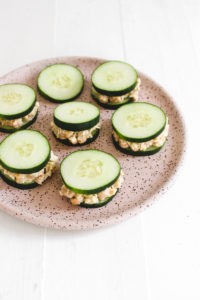 Chickpea Tuna Salad Cucumber Sandwiches Veggiekins