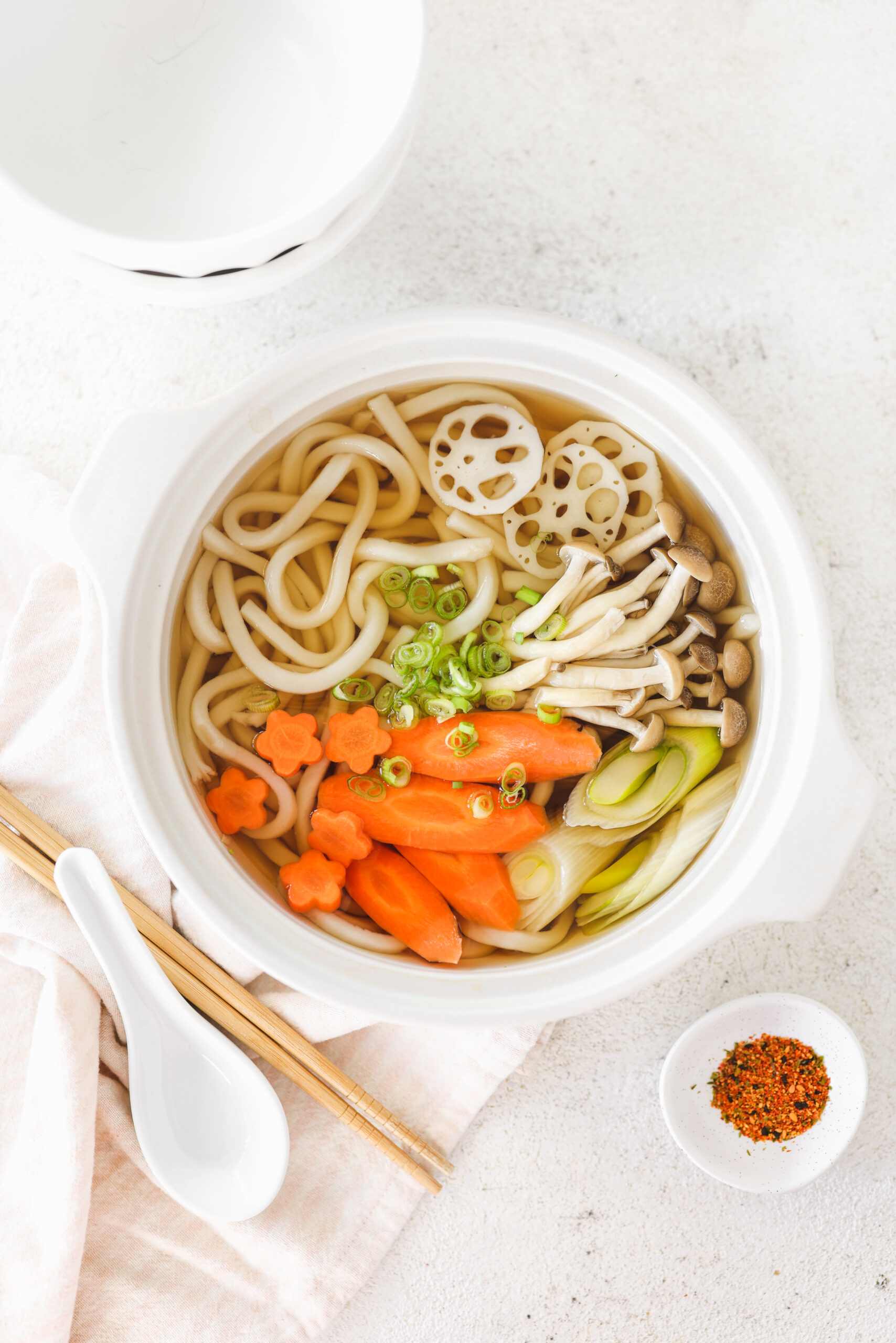 Easy Vegan Udon Noodle Soup Recipe with Homemade Broth | Veggiekins Blog