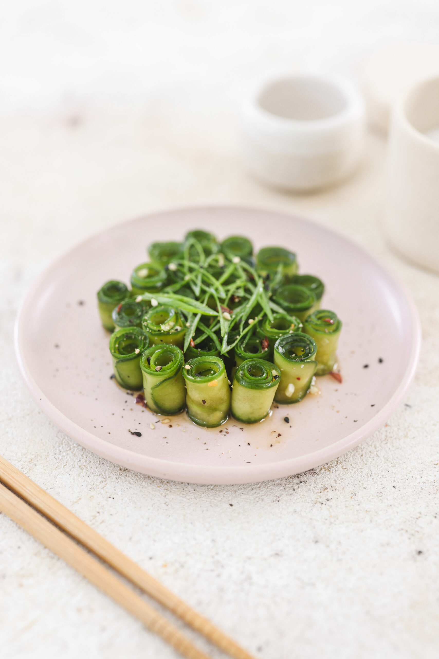 Spicy Cucumber Salad Veggiekins Blog