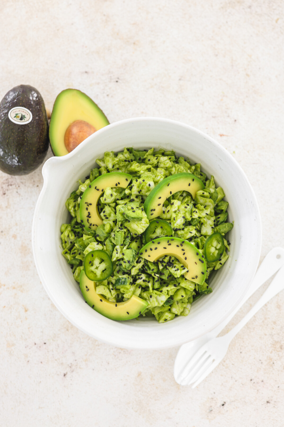 Green Goddess Salad with Miso California Avocado Dressing vegan gluten free